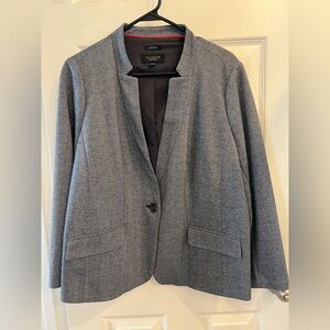 Talbots 18wp Aberdeen Herringbone Pique Knit Blazer